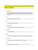 CVS Pharmacy Technician Exam 2023 with 100% correct answers