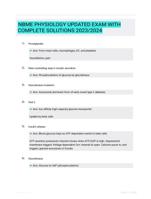 NBME PHYSIOLOGY UPDATED EXAM  WITH COMPLETE SOLUTIONS  2023/2024