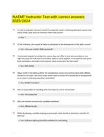 NAEMT Instructor Test with correct answers 2023/2024