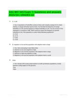 ASU BIO 345 Exam 1| Questions and answers 2023/24 | GRADED A+