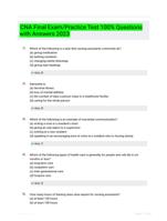 CNA Final Exam/Practice Test 100% Questions with Answers 2023