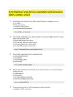 ATC Basics Final Review Question and answers 100% correct  2023