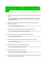 CMY2604 Assignment 1 EXAM QUESTIONS (25 TERMS) WITH VERIFIED DEFINITIONS UPDATED 2024