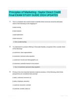 Principles of Marketing - Saylor Direct Credit Final EXAM STUDY GUIDE 2024 UPDATES