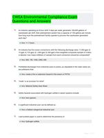 CWEA Environmental Compliance Exam Questions and Answers