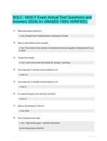 BOLC - MOD F Exam Actual Test Questions and Answers 2024( A+ GRADED 100% VERIFIED).