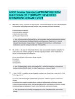 ANCC Review Questions (PMHNP IQ) EXAM QUESTIONS (21 TERMS) WITH VERIFIED DEFINITIONS UPDATED 2024