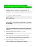 NURS 615 Pharm Exam 2 Maryville Q&As (Guaranteed Success) (Latest 2023 )GRADED A+