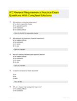 ICC General Requirements Practice Exam Questions With Complete Solutions