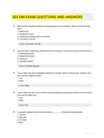 SDI DM EXAM QUESTIONS AND ANSWERS