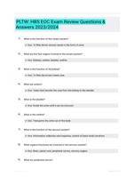 PLTW: HBS EOC Exam Review Questions & Answers 2023/2024