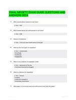 FINAL MPOETC EXAM GUIDE QUESTIONS AND ANSWERS 2024