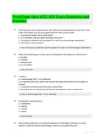 Final Exam Nurs 623/ 624 Exam Questions and Answers