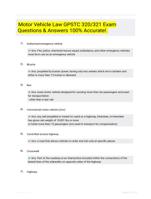 Motor Vehicle Law GPSTC 320/321 Exam Questions & Answers 100% Accurate!.