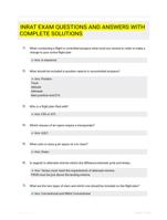 INRAT EXAM QUESTIONS AND ANSWERS WITH COMPLETE SOLUTIONS