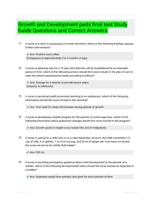 Growth and Development peds final test Study Guide Questions and Correct Answers