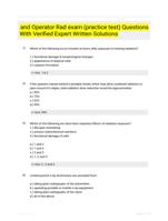 and Operator Rad exam (practice test) Questions With Verified Expert  Written Solutions