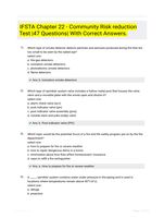 IFSTA Chapter 22 - Community Risk reduction Test |47 Questions| With Correct Answers.