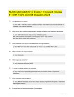 NURS 660 SUM 2019 Exam 1 Focused Review #1 with 100% correct answers 2024