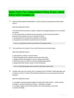 State Farm Fire Independent Policy Exam Latest 2022/2023 Graded A+