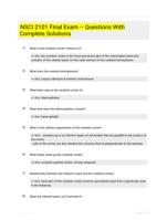 NSCI 2101 Final Exam – Questions With Complete Solutions