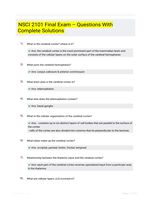 NSCI 2101 Final Exam – Questions With Complete Solutions