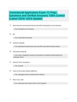 Commercial Applicators Exam 1C Prep | Questions and Verified Answers| 100% Correct (Latest 2024/ 2024 Update)