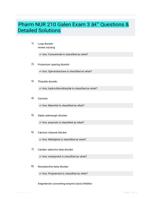 Pharm NUR 210 Galen Exam 3 - Questions & Detailed Solutions