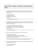 AAPC CPB - Chapter 13 Review Test Questions 2024.