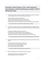 Prometric CNA Practice Test | 346 Questions and Answers, (with  Everything you need) LATEST UPDATED 2023