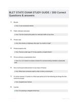 BLET STATE EXAM STUDY GUIDE / 300 Correct Questions & answers