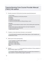 Trauma Nursing Core Course Provider Manual (TNCC) 9th edition