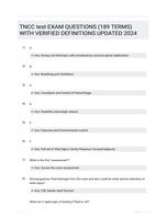 TNCC test EXAM QUESTIONS (189 TERMS) WITH VERIFIED DEFINITIONS UPDATED 2024