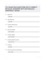 TLC EXAM 2024 QUESTIONS WITH CORRECT DETAILED ANSWERS WITH RATIONALES |VERIFIED|A+ GRADE