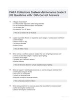 CWEA Collections System Maintenance Grade 3 | 82 Questions with 100% Correct Answers