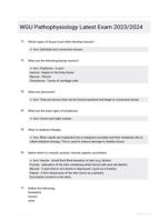 WGU Pathophysiology Latest Exam 2023/2024