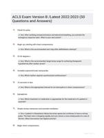 ACLS Exam Version B /Latest 2022:2023 (50 Questions and Answers)