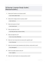 Oil burner License Study Guide ( Massachusetts )