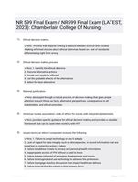 NR 599 Final Exam / NR599 Final Exam (LATEST, 2023): Chamberlain College Of Nursing