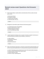 Bonent review exam Questions And Answers 2023