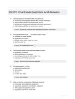 SSI ITC Final Exam Questions And Answers