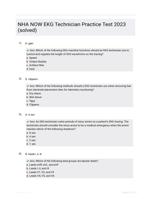 NHA NOW EKG Technician Practice Test 2023 (solved)