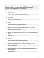 Straighterline Anatomy and Physiology 1 questions and answered 2023