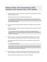 Watson Glaser Test (Assumptions) 2023 Questions and Answers New 100% Update