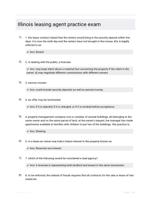 Illinois leasing agent practice exam