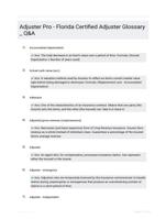 Adjuster Pro - Florida Certified Adjuster Glossary _ Q&A