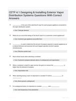 CETP 4.1 Designing & Installing Exterior Vapor Distribution Systems Questions With Correct Answers 