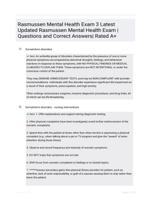 Rasmussen Mental Health Exam 3 Latest  Updated Rasmussen Mental Health Exam  | Questions and Correct Answers| Rated A+