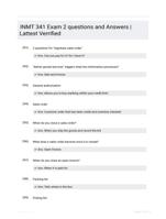 INMT 341 Exam 2 questions and Answers | Lattest Verrified