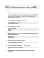 NETA level II exam questions & answers 2023 